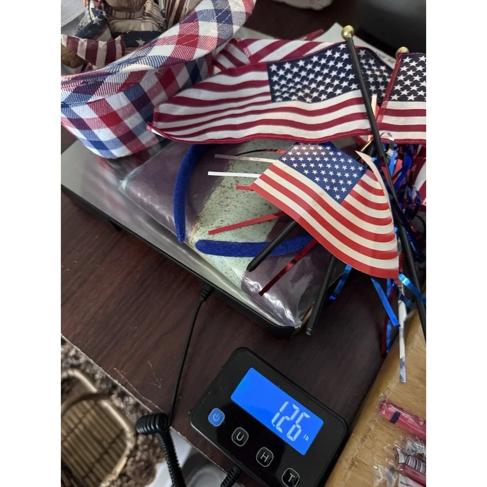 4th Of July Bundle Russ Patriotic Bear Blinking Hat Red White Blue USA Freedom